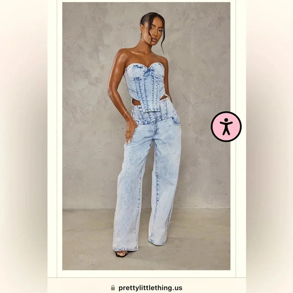PrettyLittleThing Denim - Size 4 PLT NWT Denim Outfit